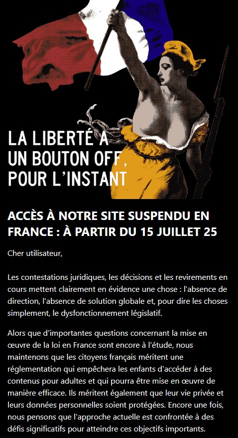 Les sites de cul versus la Politique Française