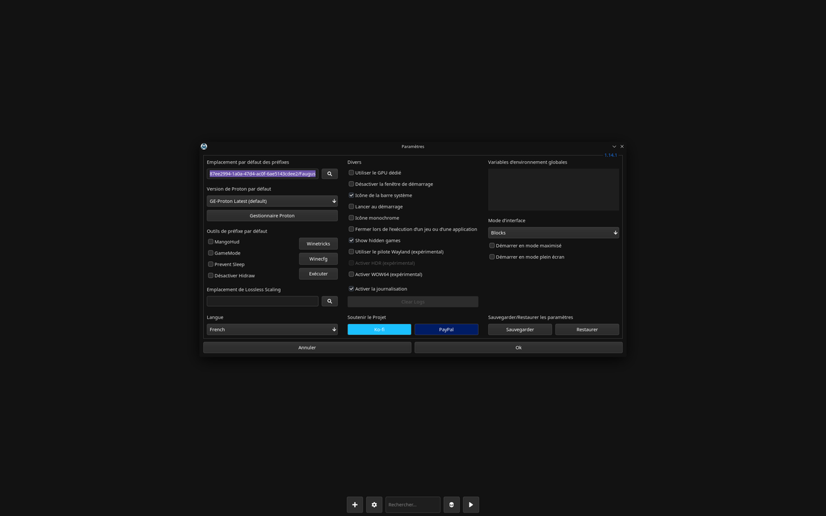 Test de Faugus Launcher